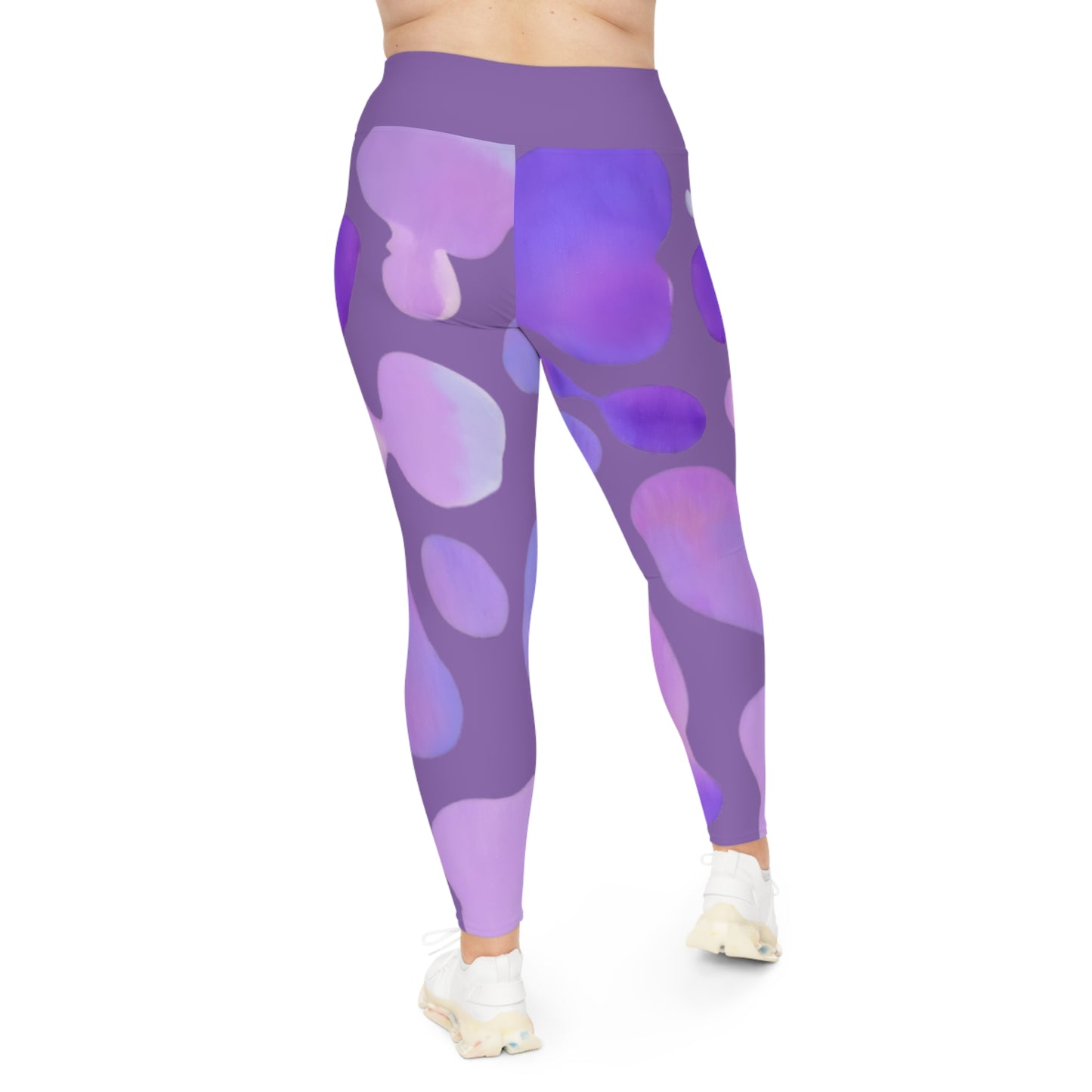 Purple Watercolor Plus Size Leggings