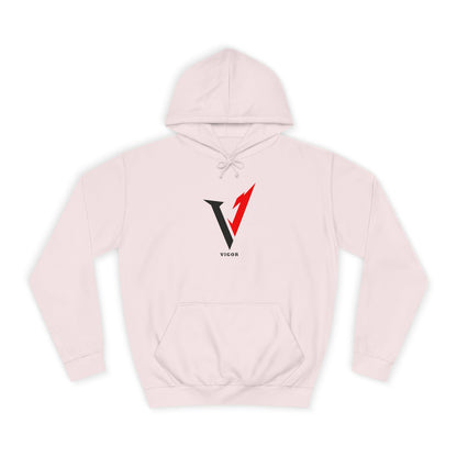 V1 College Hoodie – “Here and Now” Graphic