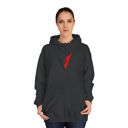 V1 College Hoodie – “Here and Now” Graphic