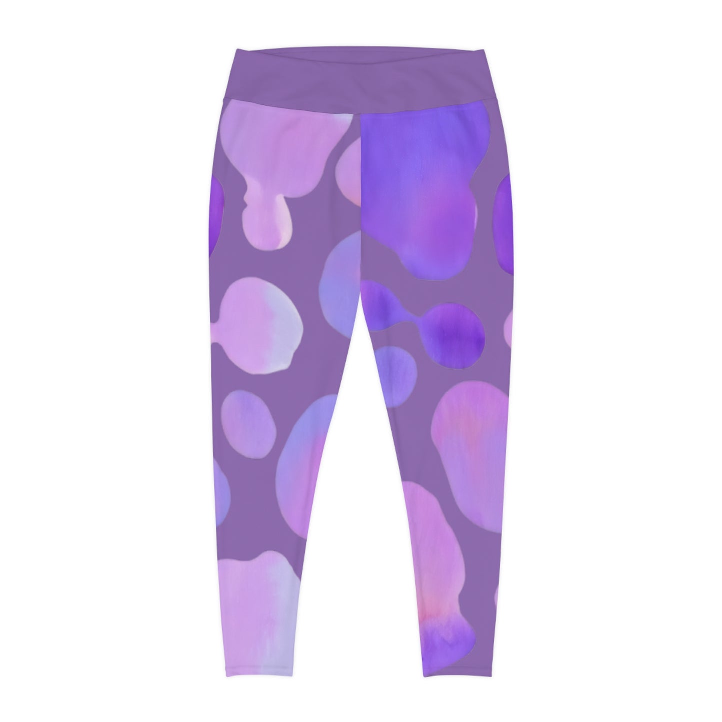 Purple Watercolor Plus Size Leggings