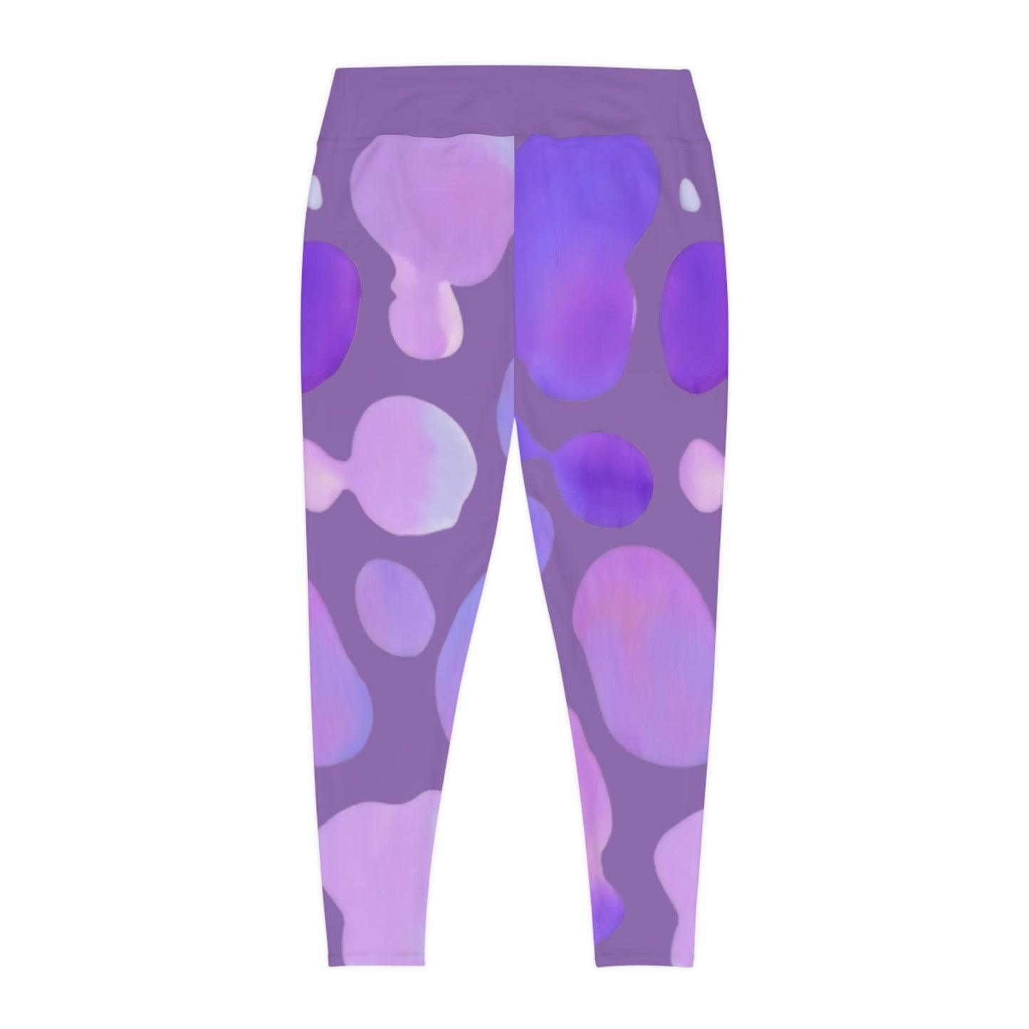 Purple Watercolor Plus Size Leggings