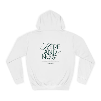 V1 College Hoodie – “Here and Now” Graphic