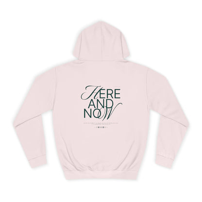 V1 College Hoodie – “Here and Now” Graphic