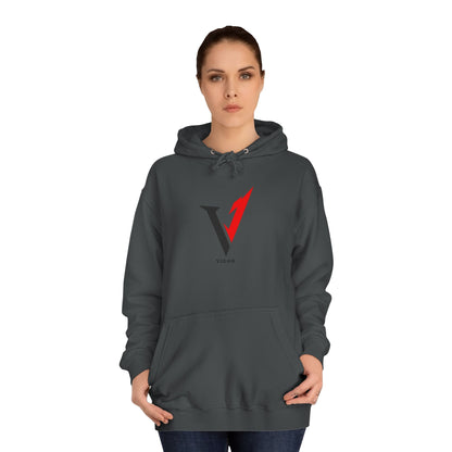 V1 College Hoodie – “Here and Now” Graphic