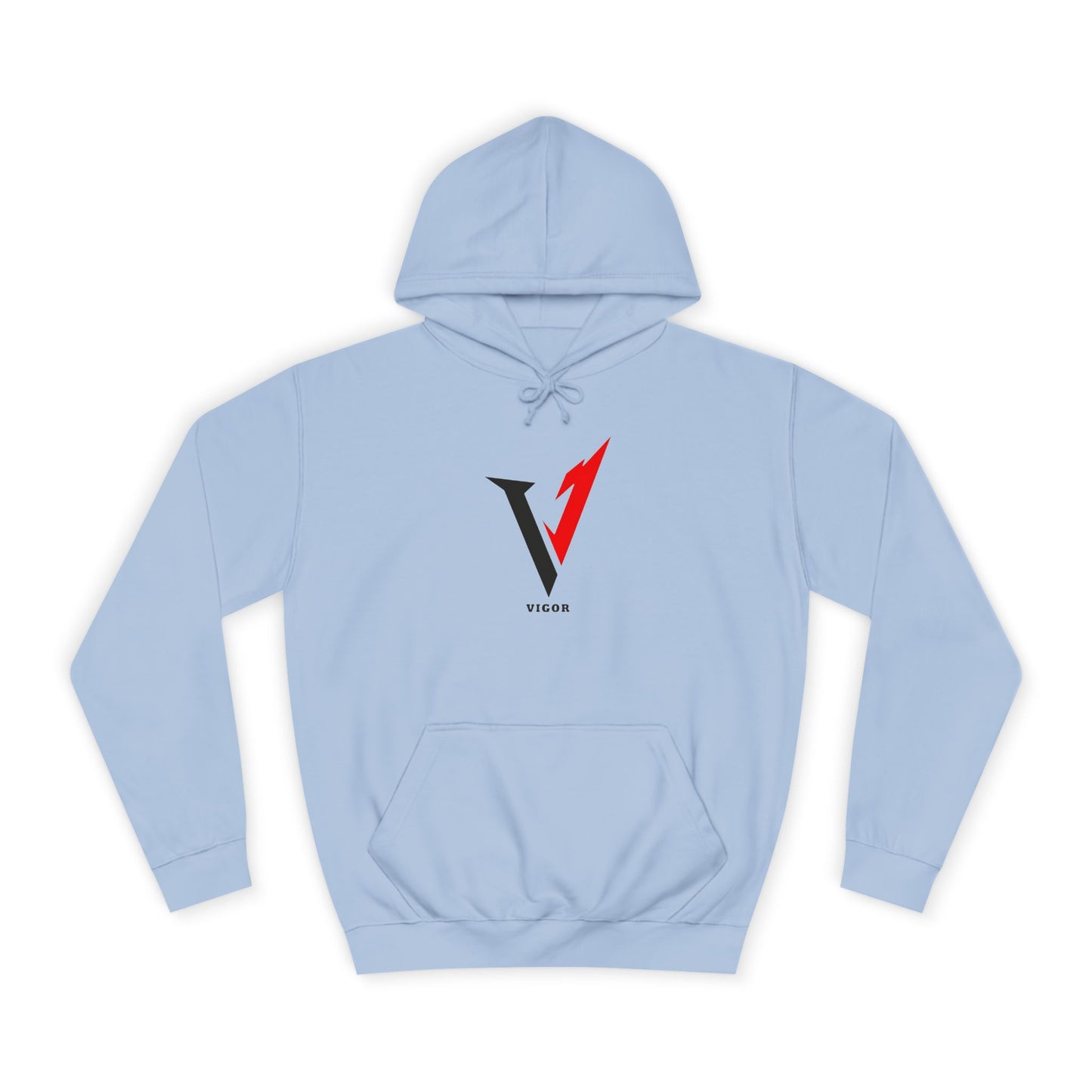 V1 College Hoodie – “Here and Now” Graphic