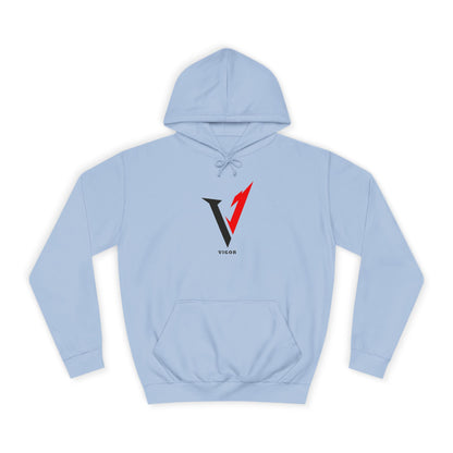 V1 College Hoodie – “Here and Now” Graphic