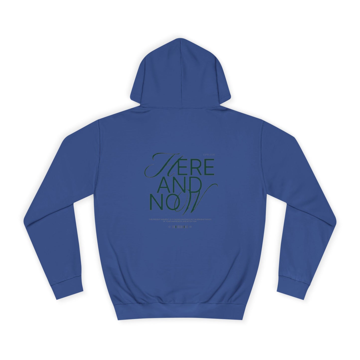 V1 College Hoodie – “Here and Now” Graphic