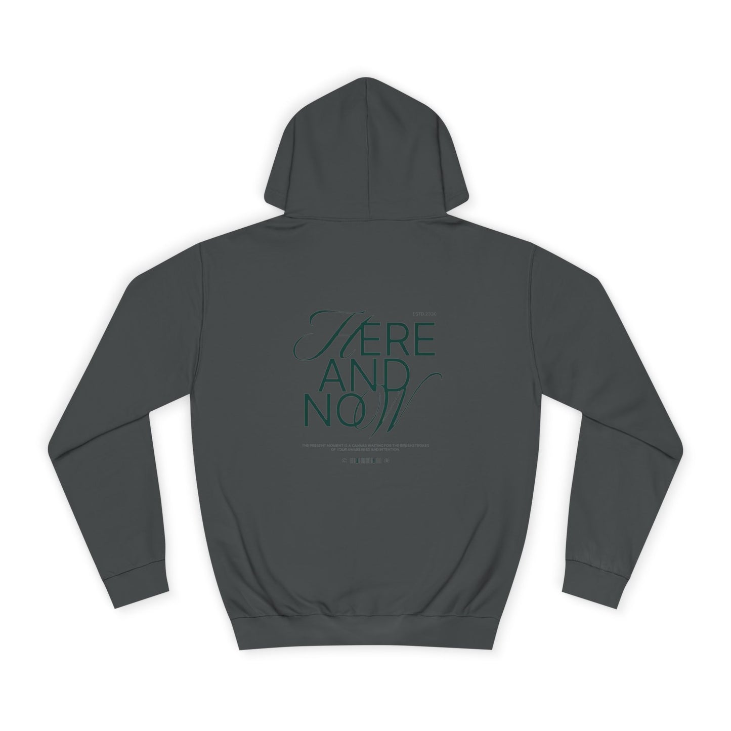 V1 College Hoodie – “Here and Now” Graphic