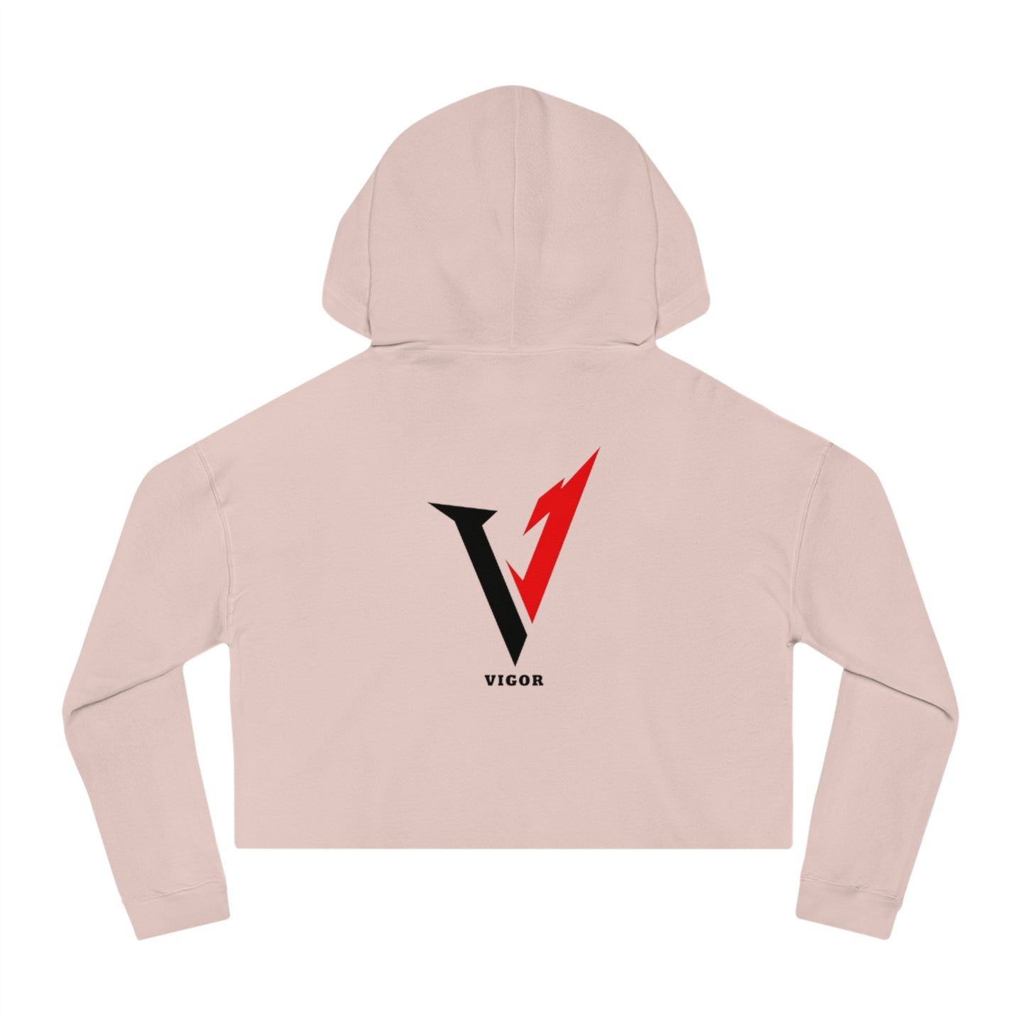 Vigor Women's Crop Hoodie – Bold “V” Graphic